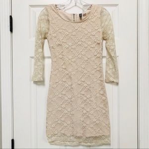 DIVIDED by H&M nude/cream lace dress